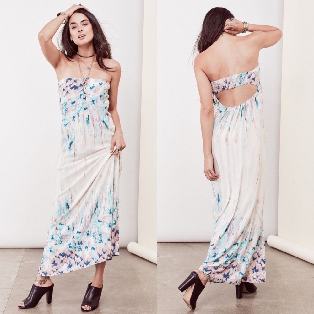 Lovestitch Karina Strapless Cutout Back Maxi Dress
